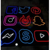 Sosyal Medya Sohbet Dekoratif Neon Led Tablo, Neon Duvar Tabela